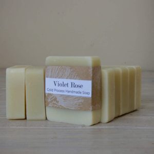 NZ Handmade Natural Soap Violet Rose